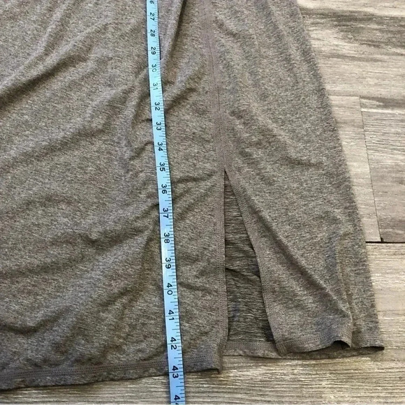 Zuda womens midi dress Size LP Grey Side Slit Bodycon‎ - Picture 7 of 10